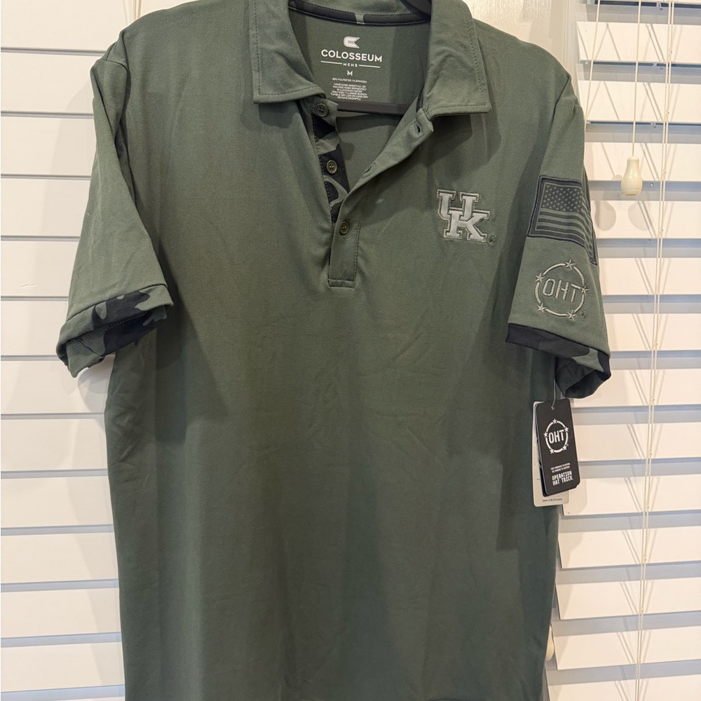 Men's Army Green University of Kentucky Polo Shirt